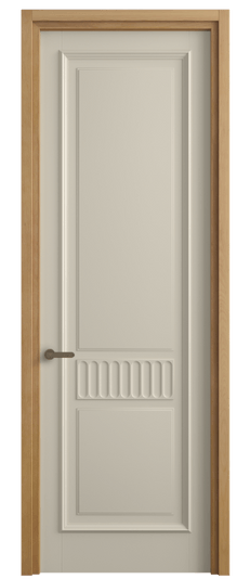 Дверь межкомнатная 6707 МБСР. Цвет Матовый бежево-серый. Материал Гладкая эмаль. Коллекция Шарм. Картинка.