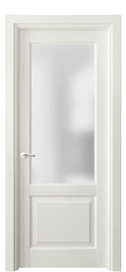 Дверь межкомнатная 0740 МЖМ САТ. Цвет Матовый жемчужный. Материал Гладкая эмаль. Коллекция Лигнум. Картинка.