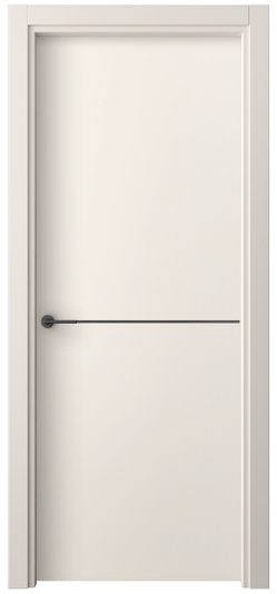 Дверь межкомнатная 4207 ПЭКБ. Цвет ПЭТ кремово-белый. Материал ПЭТ. Коллекция Freedom. Картинка.
