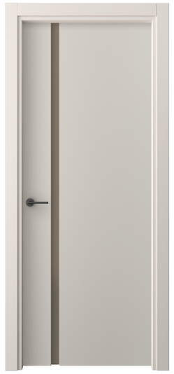 Дверь межкомнатная 4222 ПЭСС БР САТ. Цвет ПЭТ светло-серый. Материал ПЭТ. Коллекция Freedom. Картинка.