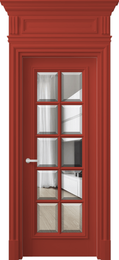 Дверь межкомнатная 7310 Кораллово-красный RAL 3016. Цвет RAL Кораллово-красный RAL 3016. Материал Гладкая эмаль. Коллекция Антик. Картинка.