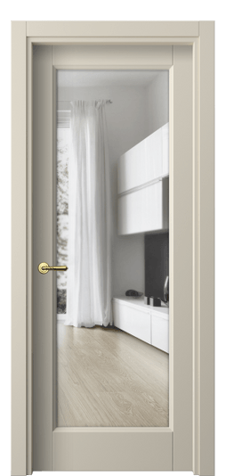 Дверь межкомнатная 1402 МБСР ПРОЗ. Цвет Матовый бежево-серый. Материал Гладкая эмаль. Коллекция Галант. Картинка.