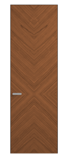 Дверь межкомнатная АКУ 0205 ОМДМР Орех медный матовый. Цвет Орех медный матовый рифт. Материал Радиальный шпон Naturwood. Коллекция Rift. Картинка.