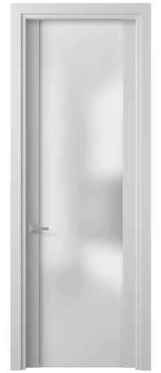 Дверь межкомнатная 4114 МБЛ САТ. Цвет Матовый белоснежный. Материал Гладкая эмаль. Коллекция Planum. Картинка.