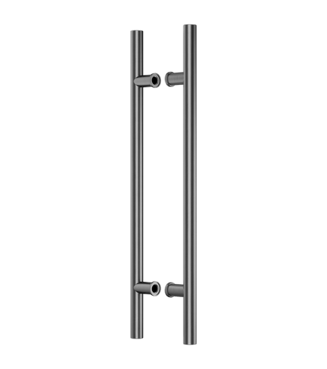 Ручки для дверей Ручка дверная Тьюб. Цвет Матовый графит PVD. Коллекция Тьюб. Картинка.