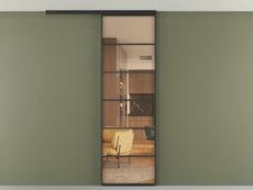 Перегородка Формато вдоль стены на потолок 1 створка