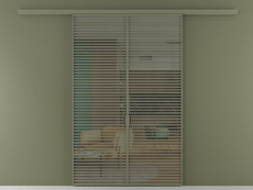 Перегородка Формато вдоль стены 2 створки