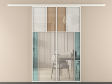 Перегородка Mosaic вдоль стены 2 створки