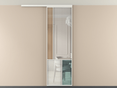 Перегородка Мозаик вдоль стены на потолок 1 створка