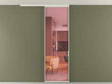 Перегородка Формато вдоль стены на потолок 1 створка