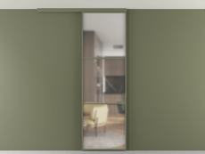 Перегородка Формато вдоль стены на потолок 1 створка