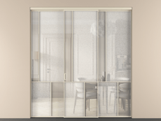 Перегородка Мозаик внутри проёма 3 створки