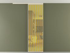 Перегородка Formato вдоль стены на потолок 1 створка