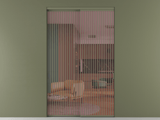 Перегородка Formato внутри проёма 2 створки