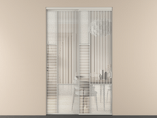 Перегородка Мозаик внутри проёма 2 створки