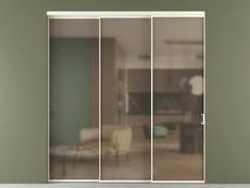 Перегородка Формато внутри проёма 3 створки с синхронным механизмом