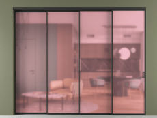 Перегородка Formato внутри проёма телескопик синхро 3