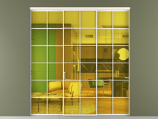 Перегородка Formato внутри проёма 3 створки