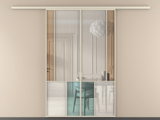 Перегородка Mosaic вдоль стены двустворчатая