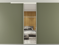 Перегородка Formato вдоль стены на потолок 1 створка