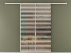 Перегородка Формато вдоль стены 2 створки