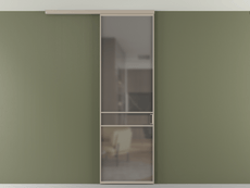 Перегородка Formato вдоль стены на потолок 1 створка