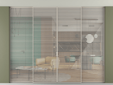 Перегородка Формато внутри проёма скрытое крепление в потолок 4 створки