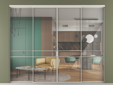 Перегородка Formato внутри проёма 4 створки