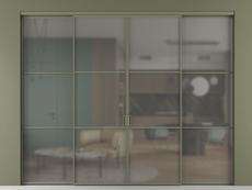 Перегородка Formato внутри проёма 4 створки