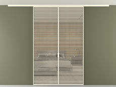 Перегородка Формато вдоль стены на потолок 2 створки