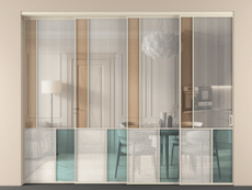 Перегородка Mosaic внутри проёма телескопик синхро 3