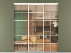 Перегородка Formato внутри проёма 3 створки