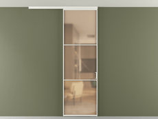 Перегородка Формато вдоль стены на потолок 1 створка