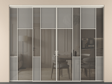 Перегородка Мозаик внутри проёма 4 створки