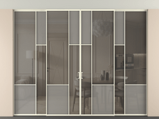 Перегородка Мозаик внутри проёма скрытое крепление в потолок 4 створки