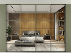 Перегородка Formato внутри проёма скрытое крепление в потолок 4 створки