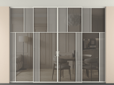 Перегородка Мозаик внутри проёма скрытое крепление в потолок 4 створки