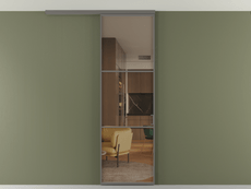 Перегородка Formato вдоль стены на потолок 1 створка