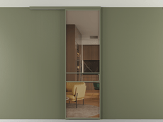 Перегородка Формато вдоль стены на потолок 1 створка