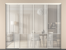 Перегородка Мозаик внутри проёма 4 створки