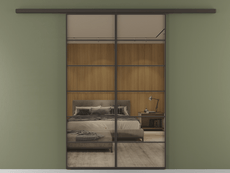 Перегородка Формато вдоль стены 2 створки