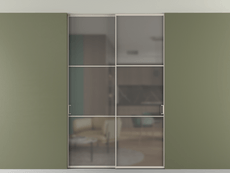 Перегородка Формато внутри проёма скрытое крепление в потолок 2 створки