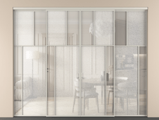 Перегородка Мозаик внутри проёма 4 створки