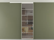 Перегородка Formato вдоль стены на потолок 1 створка