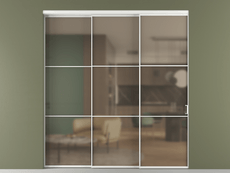 Перегородка Формато внутри проёма 3 створки с синхронным механизмом