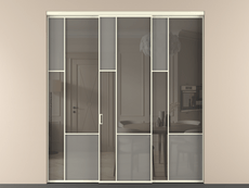 Перегородка Мозаик внутри проёма 3 створки