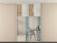 Перегородка Mosaic вдоль стены на потолок телескопик синхро 2