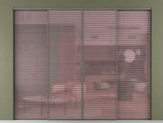 Перегородка Formato внутри проёма 4 створки