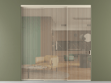 Перегородка Formato внутри проёма 3 створки с синхронным механизмом