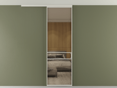 Перегородка Формато вдоль стены на потолок 1 створка